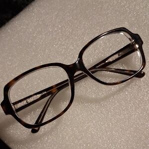 Anne Klein Brown Tortise Shell Rx Frames with Metallic Accents Frames Only